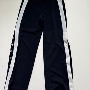 Black Pants with White Stripes